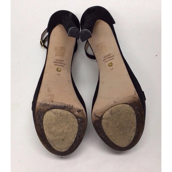 Stuart Weitzman Nudist Hollywood Heel in Black Size 10 MSRP $595 - Picture 10 of 15